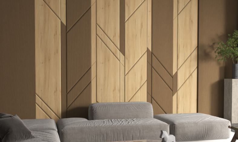 Flute Louvers Fluted Laminate 8x4 Texture 0.8 mm - 8987 FT
