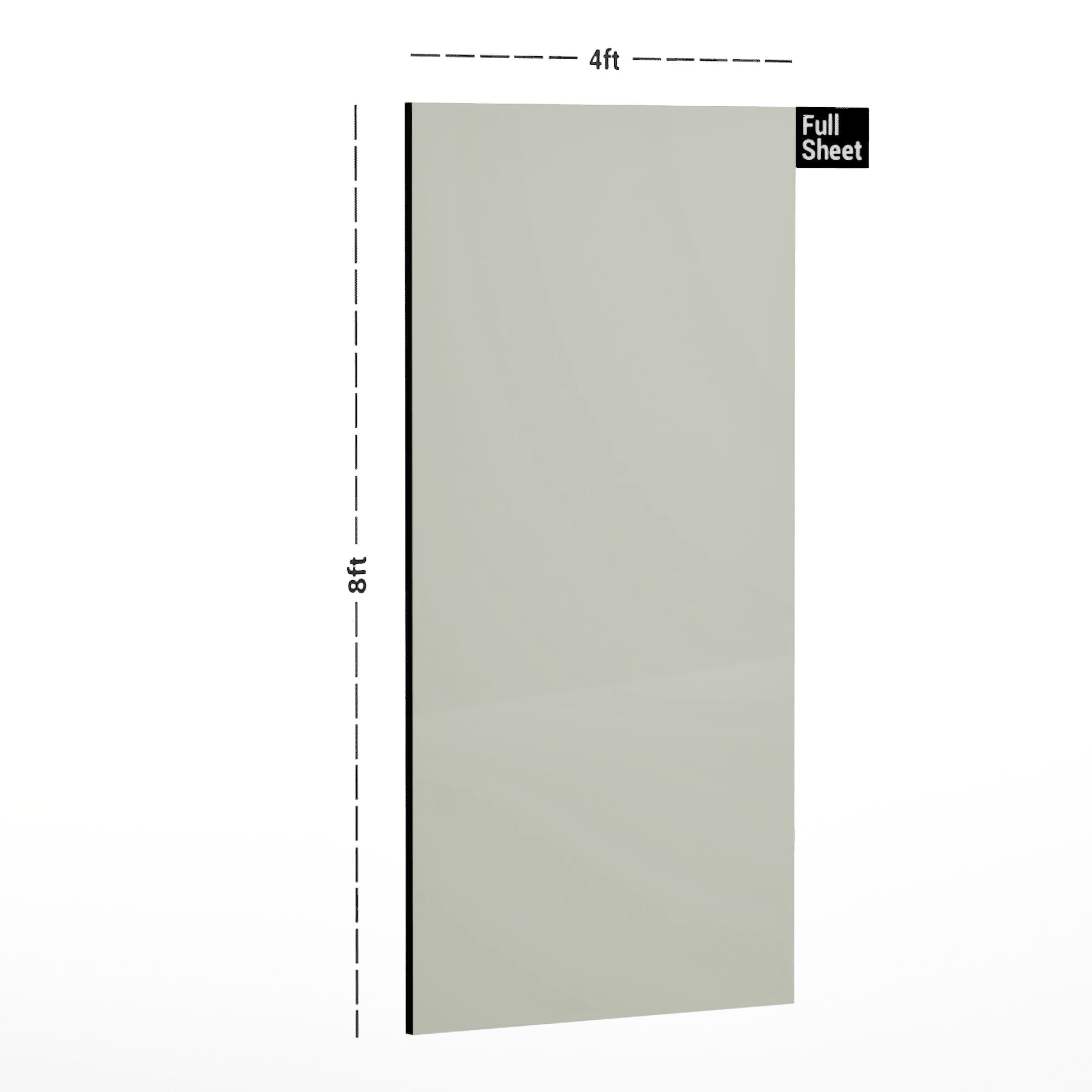Off White Plain Laminate 8x4 ft High Gloss 0.82 mm - 9001 HGL