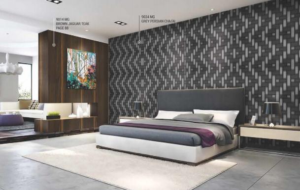 Advance Laminates Brown Jaguar Teak 8x4 ft Glossy wood laminates Brown 9014_MG