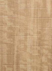Brown wood grain laminate with textured finish and visible wood pattern, displaying a natural wood appearance with subtle