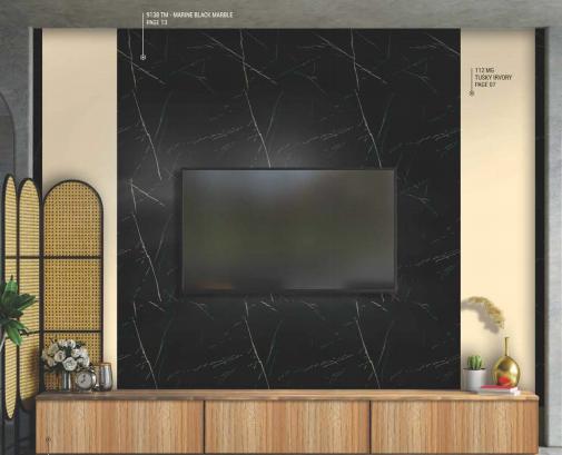 Marine Black Marble & Stone Laminate 8x4 ft Texture 0.8 mm - 9138 TM