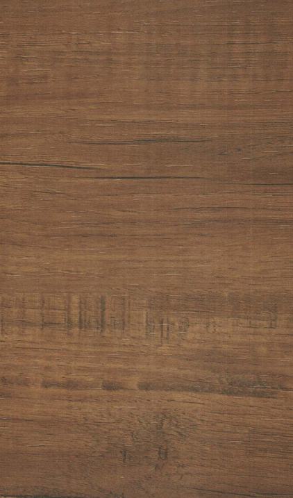Brown wood grain laminate with textured finish and visible wood pattern and grain details.