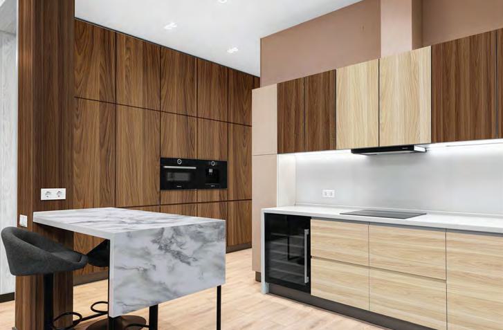 Kamet Walnut Wood Laminate 8x4 ft Matte 0.8 mm - 9158 MS