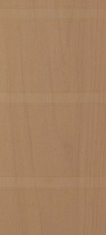 Brown wooden laminate with textured wood grain pattern and subtle horizontal lines, showing wood effect laminate finish.