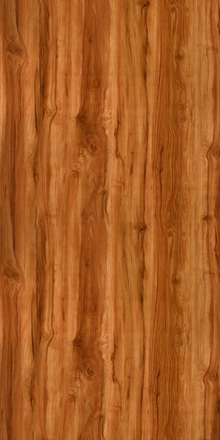 Brown wood laminate with suede finish and wood grain texture, showing vertical wood pattern and natural variations in tone.