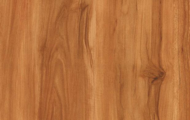 Brown wooden laminate with suede finish and wood grain texture, showing natural pattern and subtle sheen.