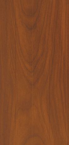 Brown wooden laminate with textured wood grain pattern and dark brown swirling grain details