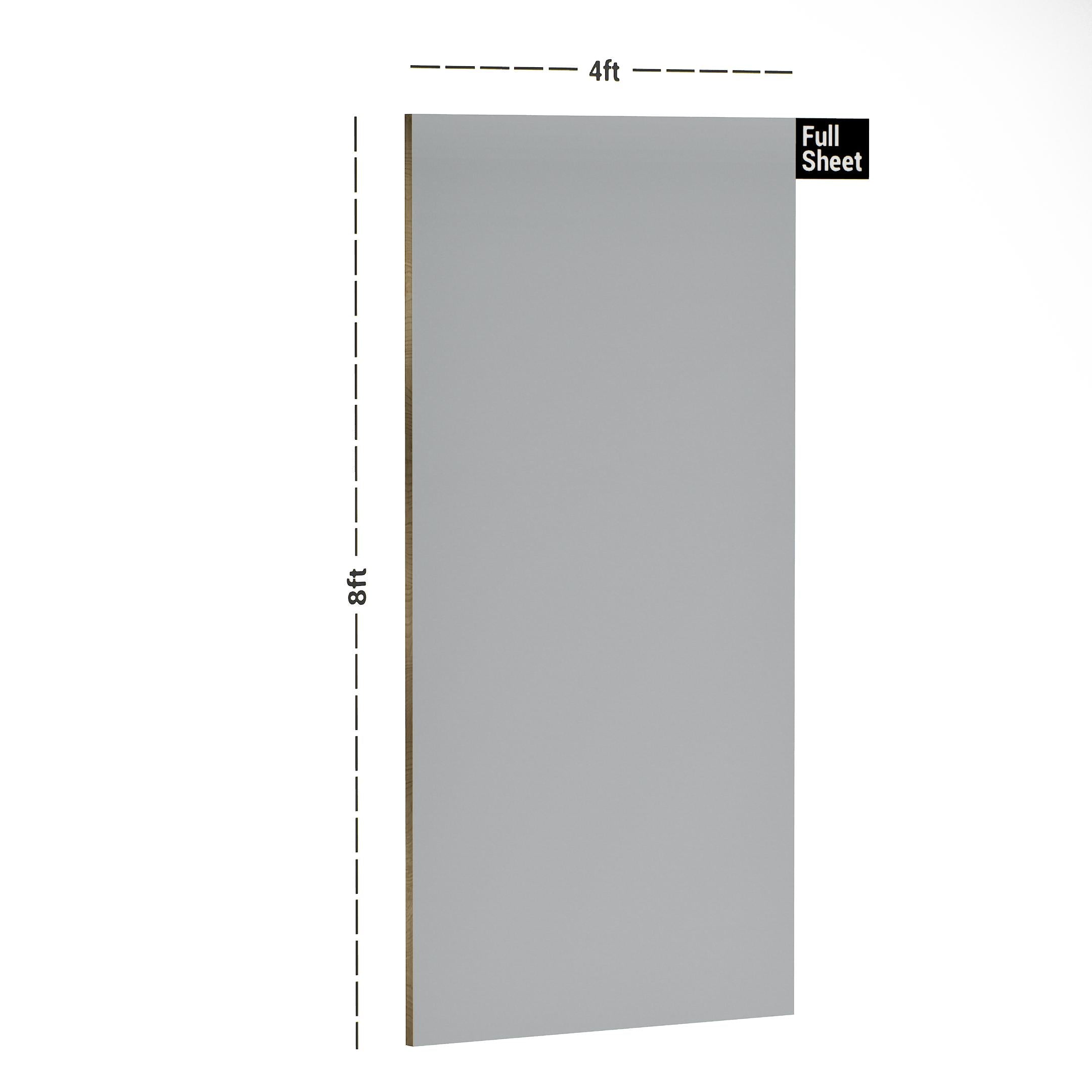 Gris Plain Laminate 8x4 ft High Gloss 1 mm - 9201 MHG