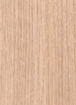 Brown wood grain laminate with textured finish and vertical wood pattern