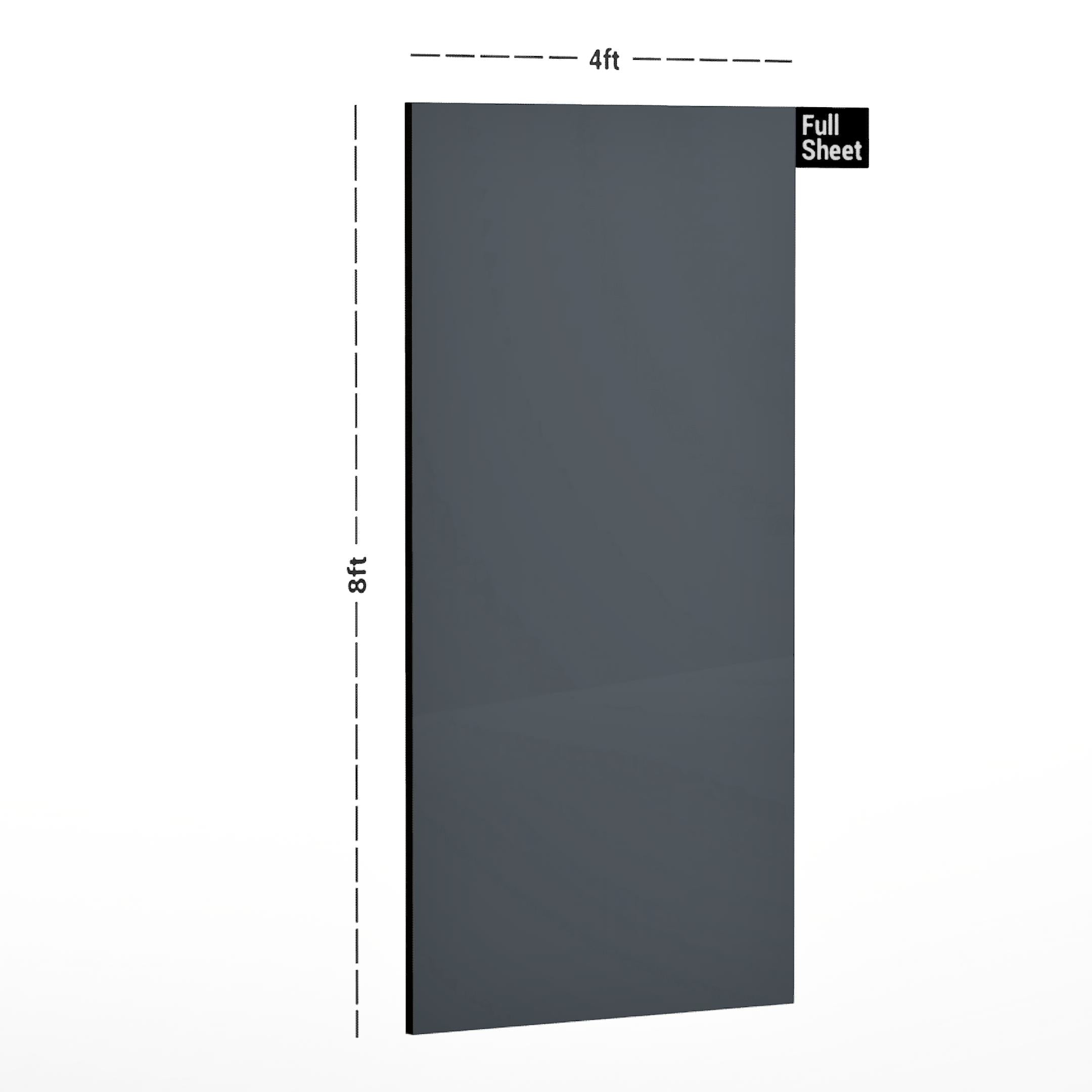 Jed Black Plain Laminate 8x4 ft High Gloss 1 mm - 9234 SMT