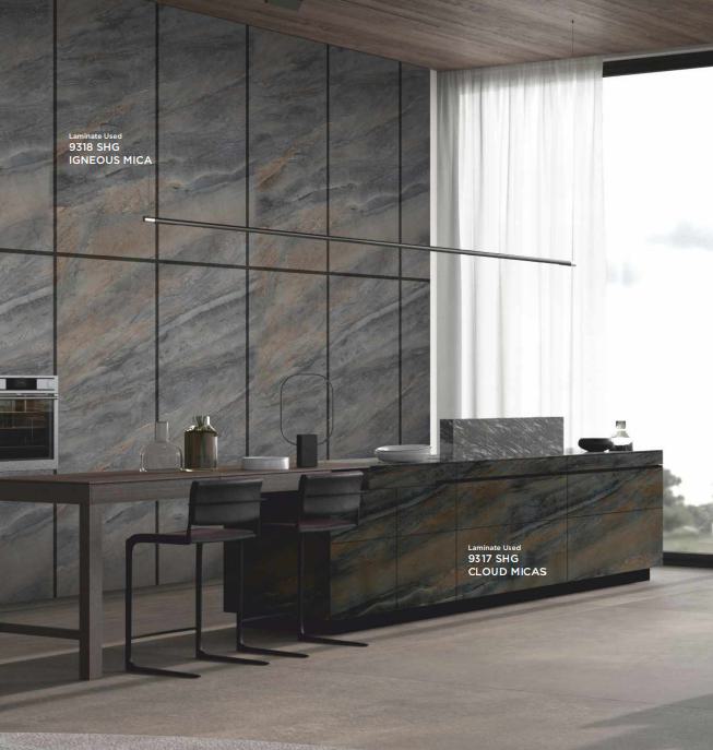 Igneous Mica Marble & Stone Laminate 8x4 ft High Gloss 1 mm - 9318 SHG