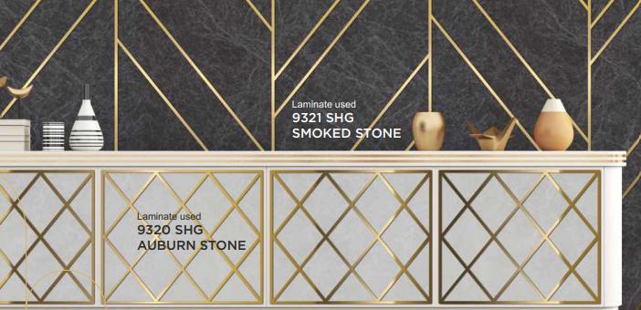 Smoked Marble & Stone Laminate 8x4 ft High Gloss 1 mm - 9321 SHG