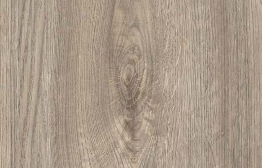 Brown wood grain laminate with textured finish and visible wood pattern and knots