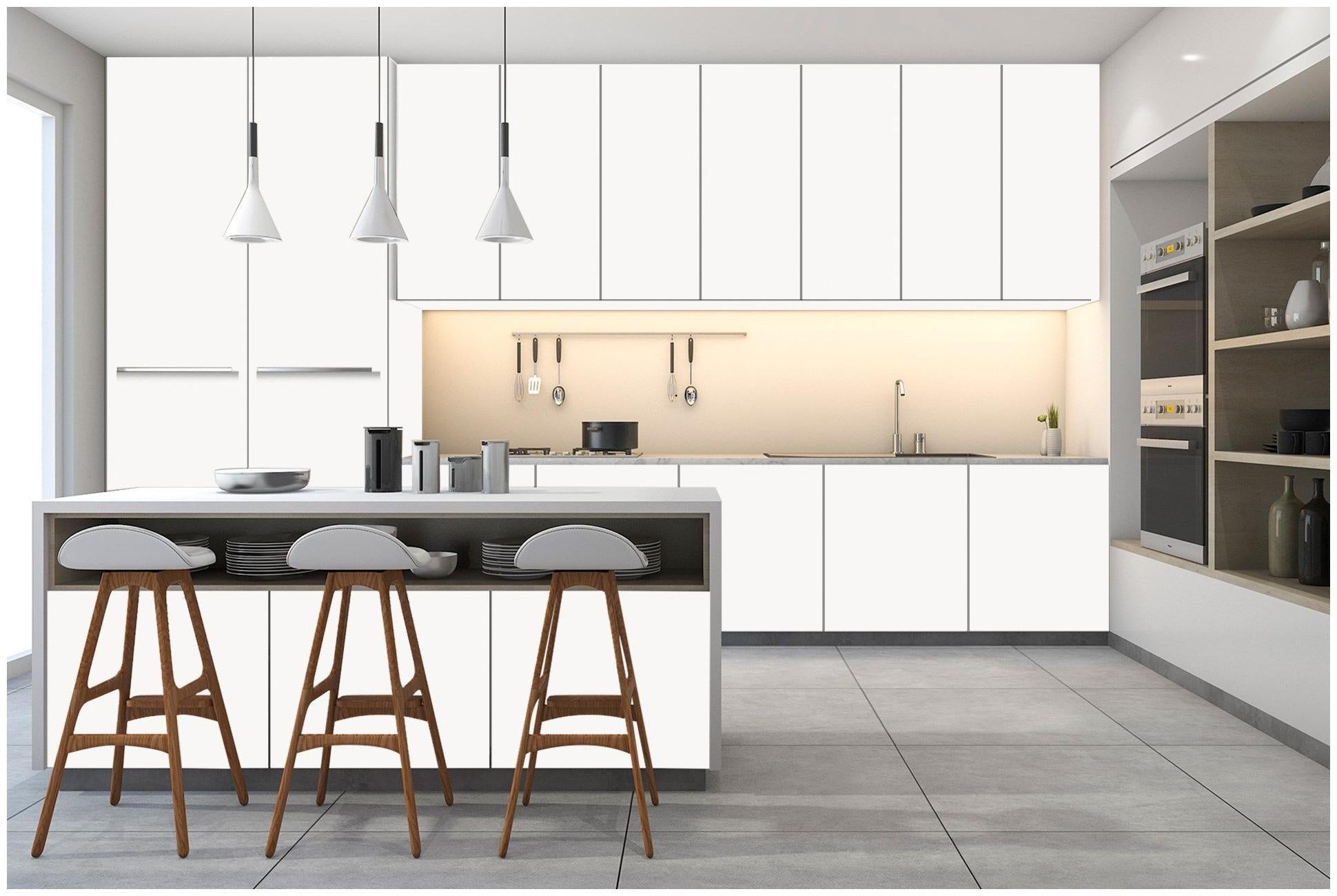 Simply White Plain Laminate 8x4 ft High Gloss 1 mm - 93504 NGL