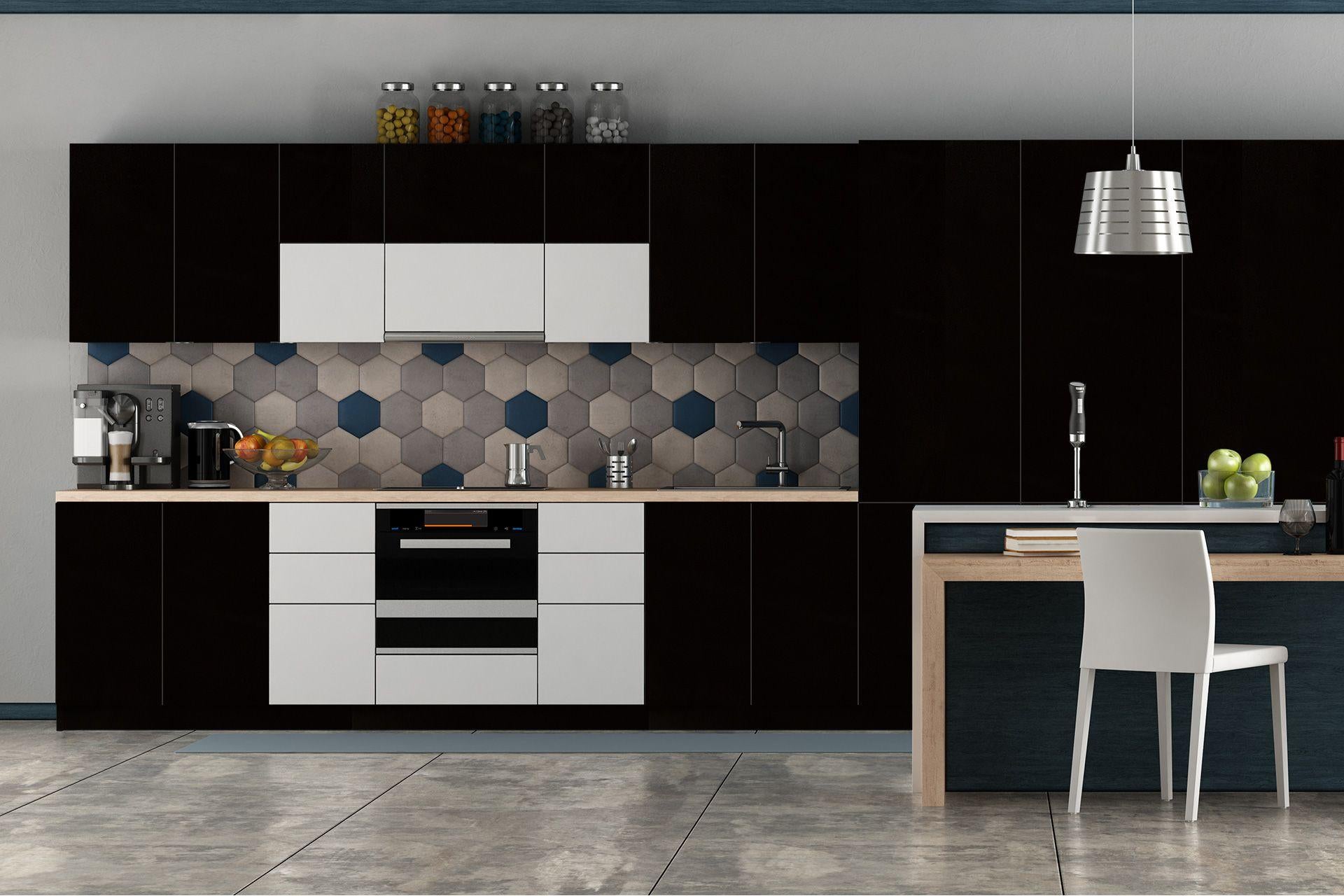 Black Plain Laminate 8x4 ft High Gloss 1 mm - 93646 NGL