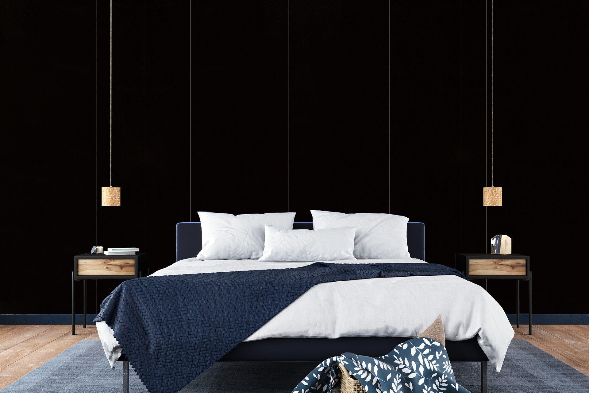 Black Plain Laminate 8x4 ft High Gloss 1 mm - 93646 NGL