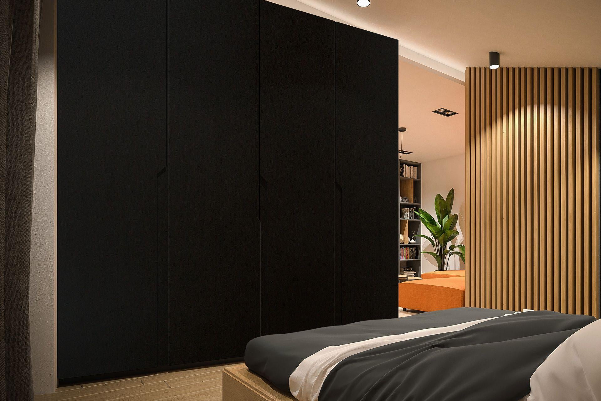 Black Plain Laminate 8x4 ft Suede 1 mm - 93646 SUD