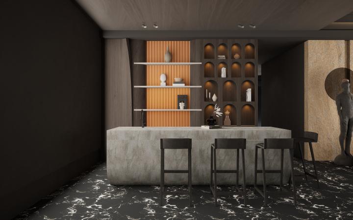 Greenlam Chicago Steel 8x4 ft marble & stone laminates Grey 937_SGL
