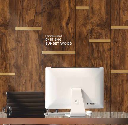 Sunset Wood Laminate 8x4 ft High Gloss 1 mm - 9415 SHG