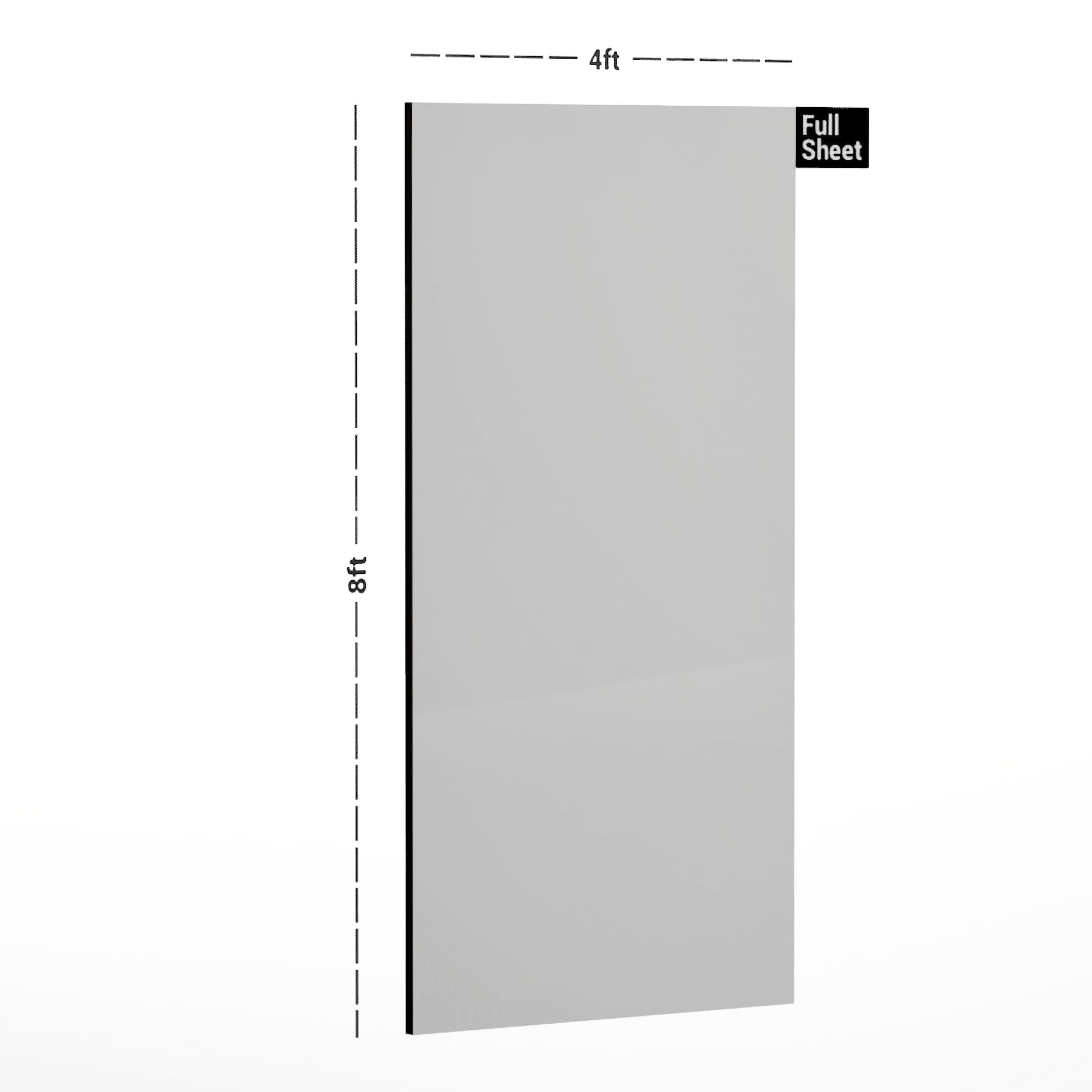 White Plain Laminate 8x4 ft High Gloss 1 mm - 9500 SDM