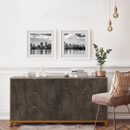 Grey Caspio Marble & Stone Laminate 8x4 ft Texture 1 mm - 954 STC