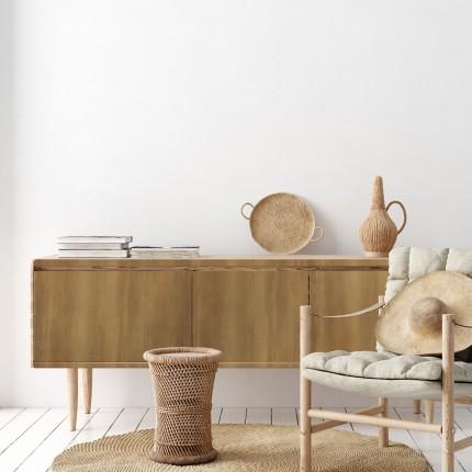 Brown wood grain laminate with textured finish, visible wood pattern and natural tone, used in modern interior design setting