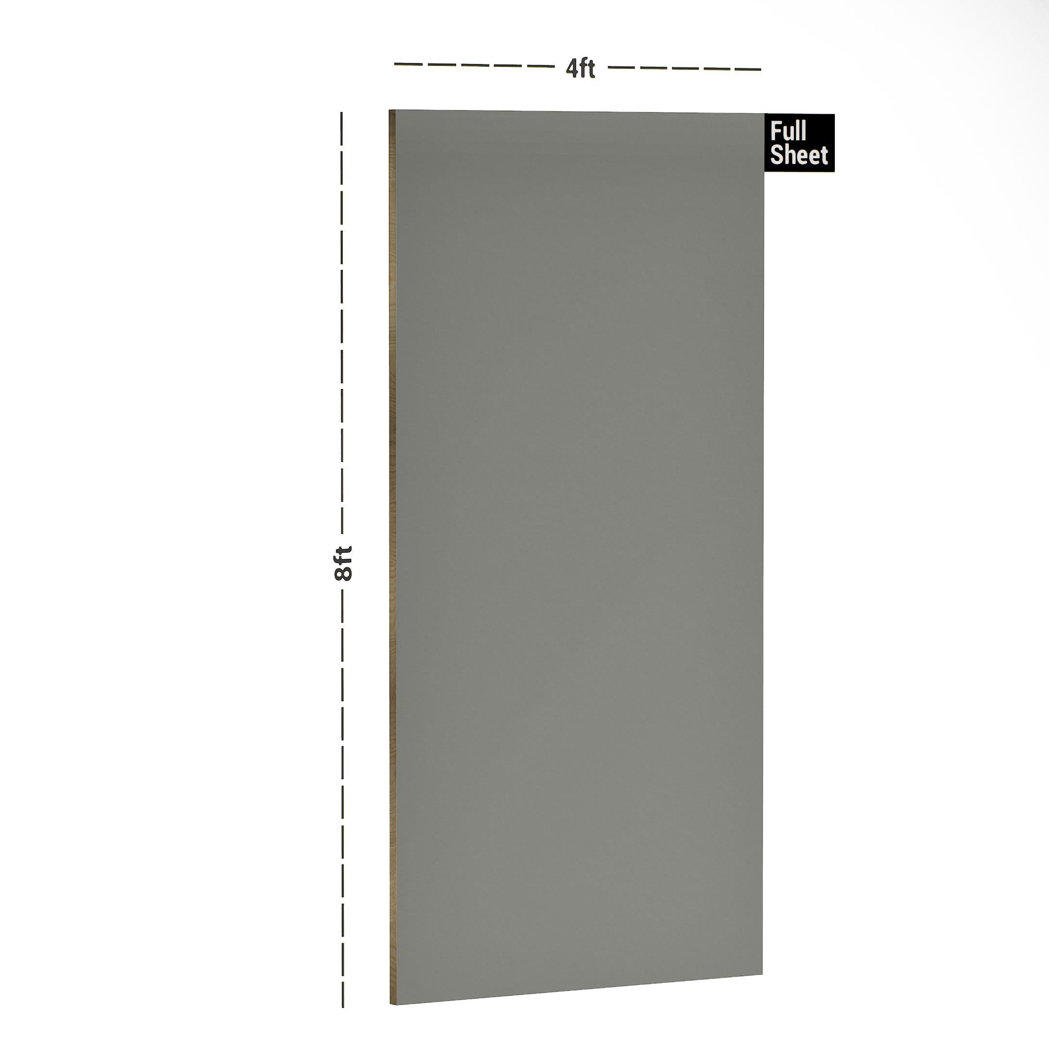 Cool Grey Plain Laminate 8x4 ft High Gloss 1 mm - 9902 MHG