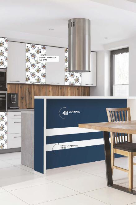 Floral Bliss Designer Laminate 8x4 ft Matte 1 mm - AD 003
