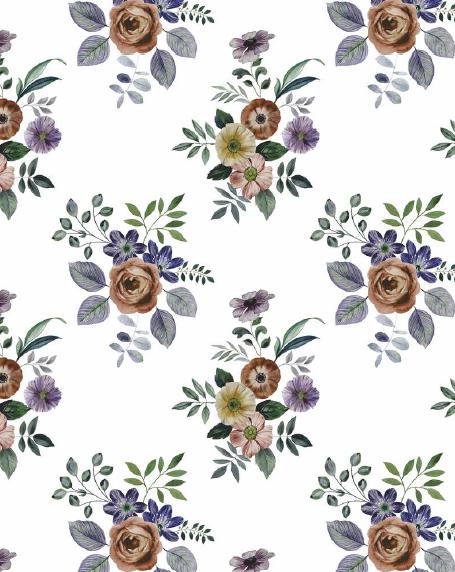Floral Bliss Designer Laminate 8x4 ft Matte 1 mm - AD 003