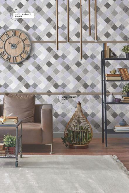 Quinn Checks Designer Laminate 8x4 ft Texture 1 mm - AD 006