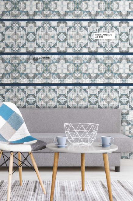 Antique Teal Designer Laminate 8x4 ft Texture 1 mm - AD 009