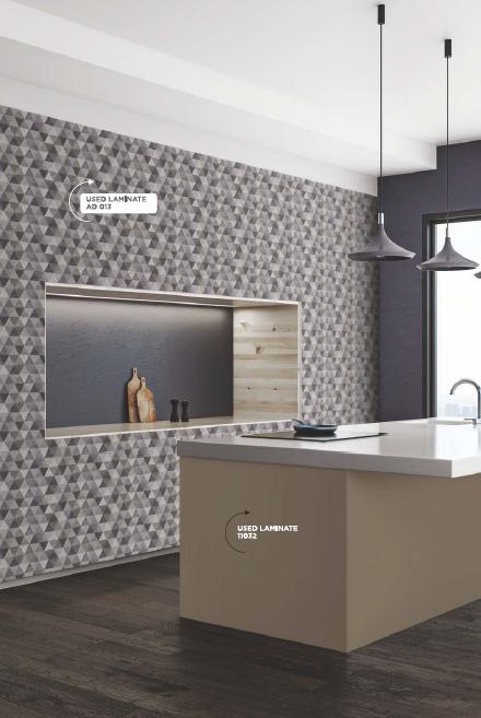 Dazzling Trigon Designer Laminate 8x4 ft Texture 1 mm - AD 013