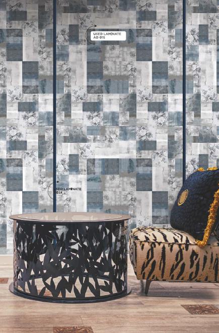 Cloudy Blocks Designer Laminate 8x4 ft Matte 1 mm - AD 015