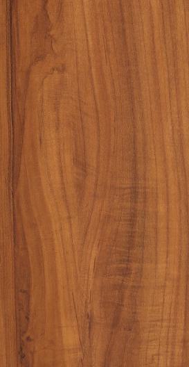 Brown wood grain laminate with textured finish and visible wood pattern and grain details