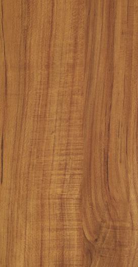 Brown wood grain laminate with textured finish and visible wood pattern and darker grain lines