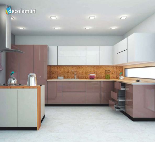 Metallic Brown Plain Laminate 8x4 ft High Gloss 1.5 mm - ARC 8009