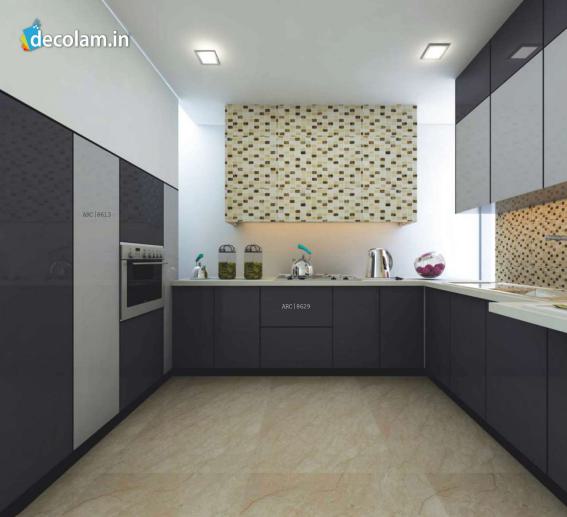 Harvor Grey Plain Laminate 8x4 ft High Gloss 1.5 mm - ARC 8613