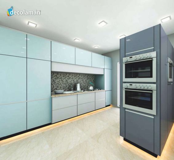 Silver Plain Laminate 8x4 ft High Gloss 1.5 mm - ARC 8616