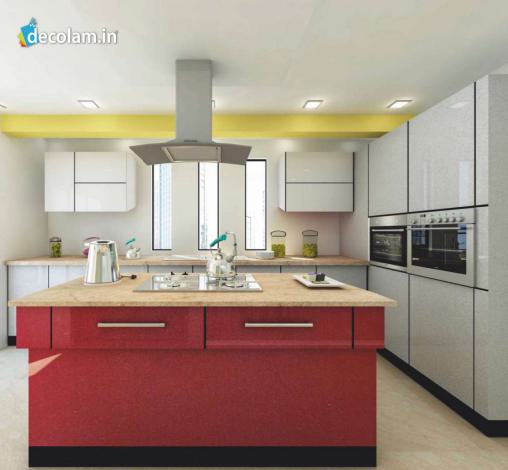Metallic White Wood Laminate 8x4 ft High Gloss 1.5 mm - ARC 8675
