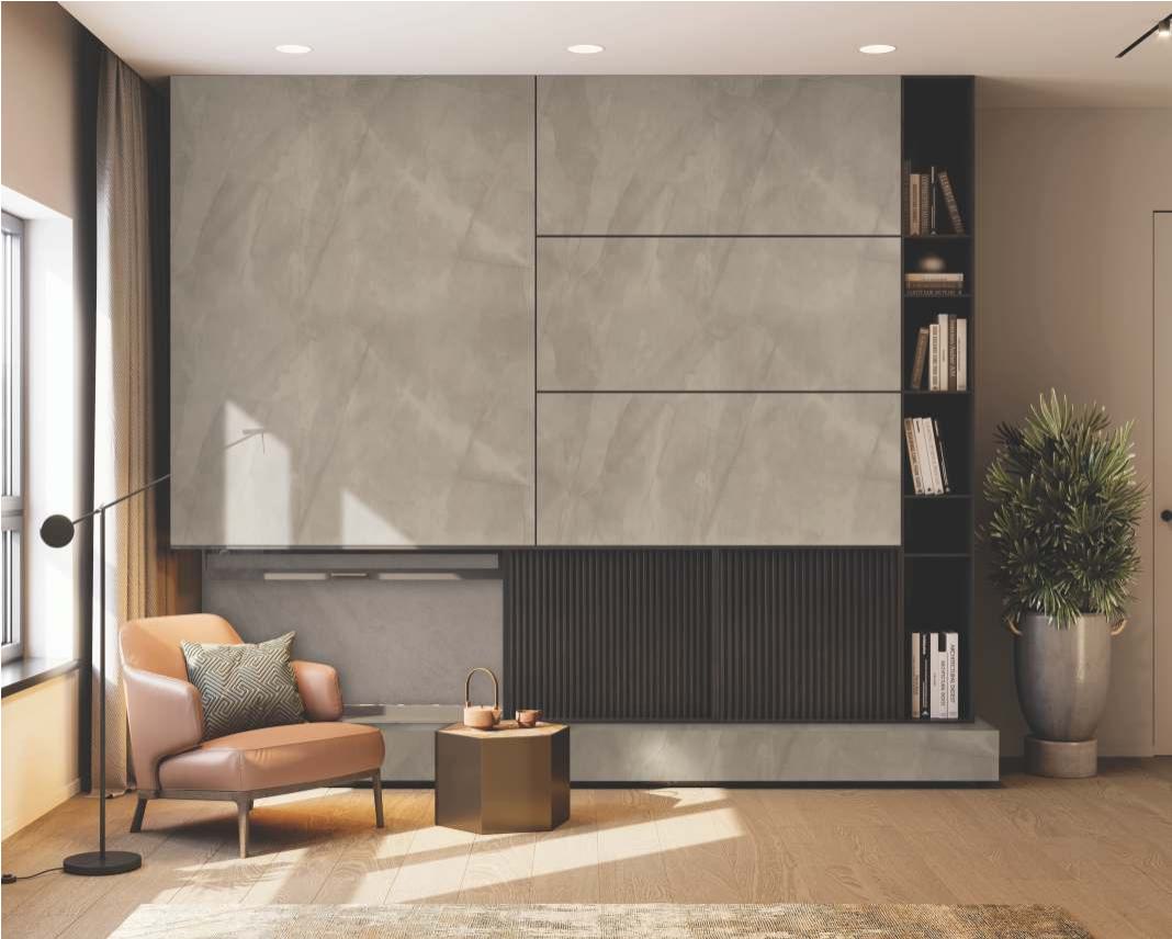 Light Pinara Marble & Stone Laminate 8x4 ft Glossy 1.5 mm - AR 3004