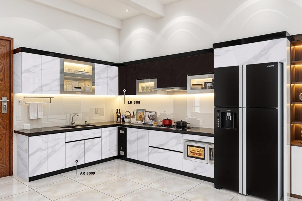Elton Marble & Stone Laminate 8x4 ft High Gloss 1.5 mm - AR 3009