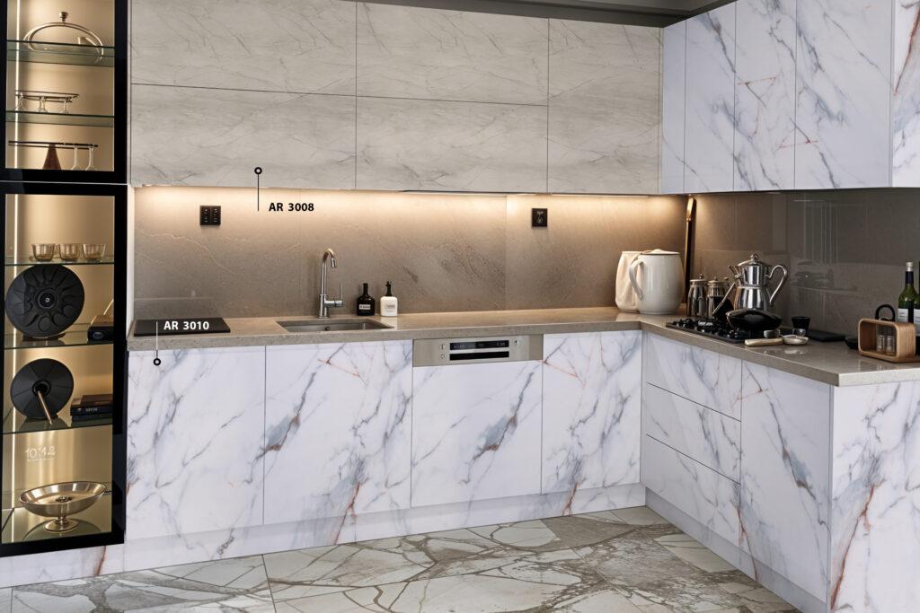 Torino Marble & Stone Laminate 8x4 ft High Gloss 1.5 mm - AR 3010