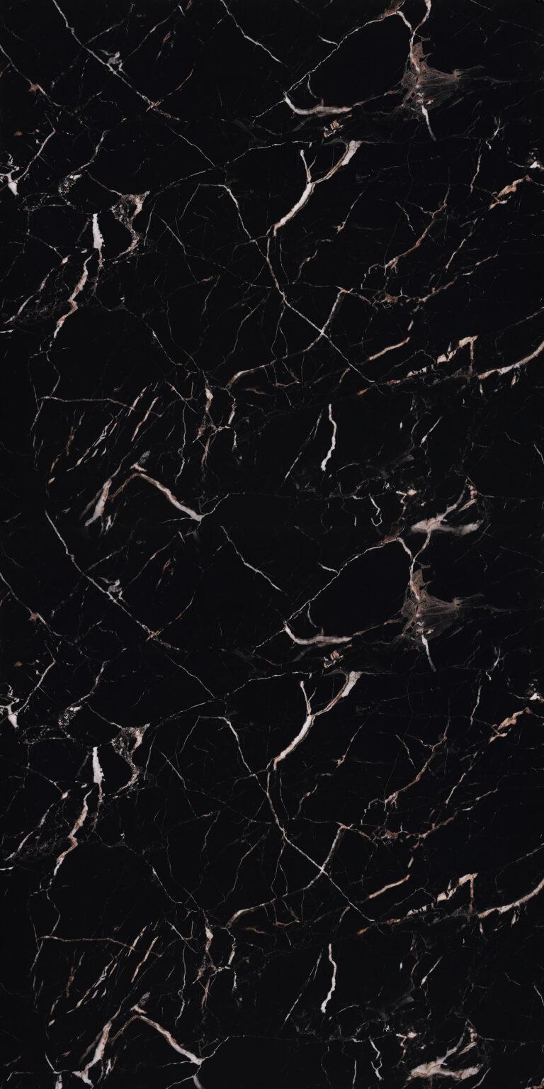 Advance Laminates Black Fire Stone 8x4 ft High Gloss marble & stone laminates Black AR_3011