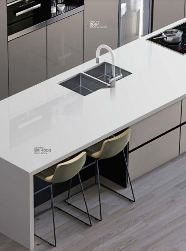 Warm White Plain Laminate 8x4 ft Texture 1 mm - BR 4003