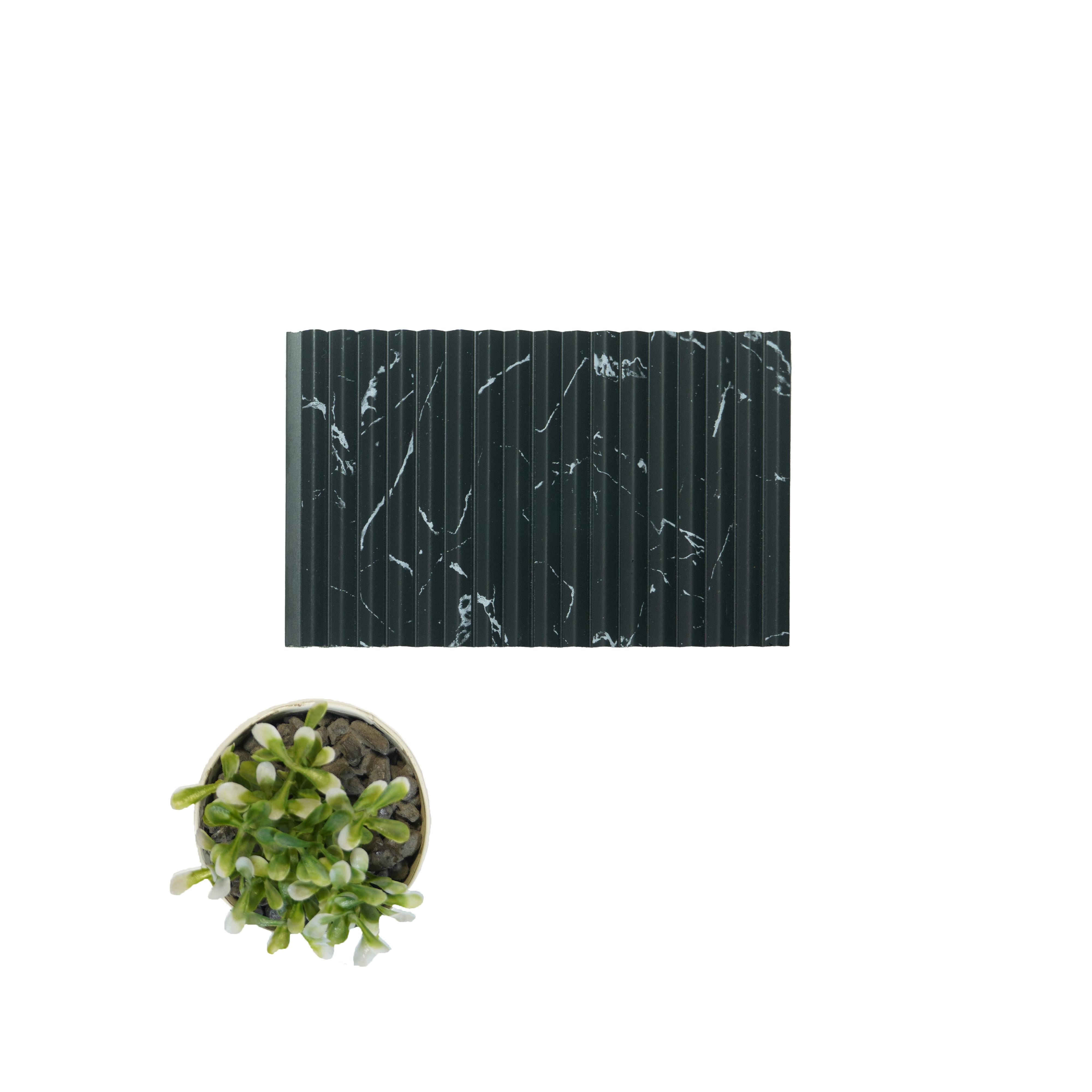 & Stone Laminate 8x4 ft High Gloss 3 mm - Black Marble