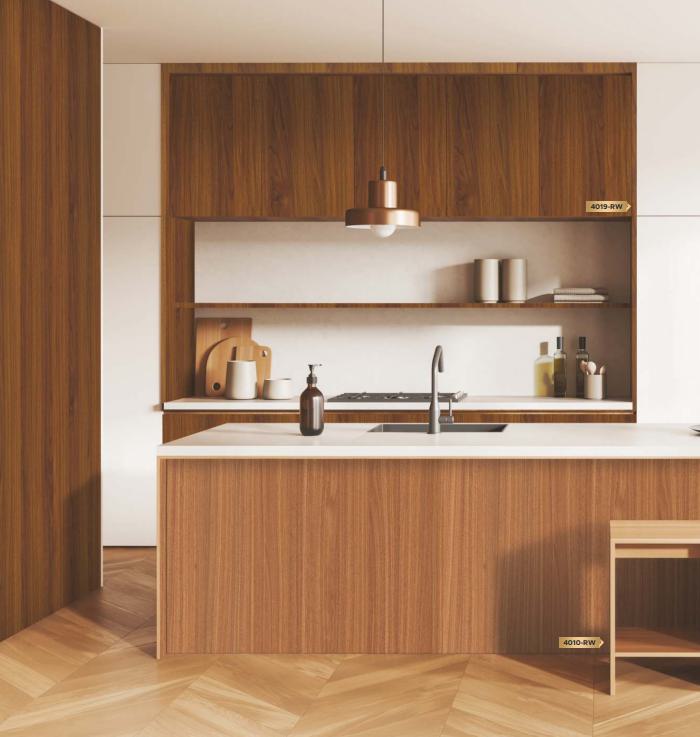 Wyoming Maple Wood Laminate 8x4 ft Texture 1 mm - Brown Regal