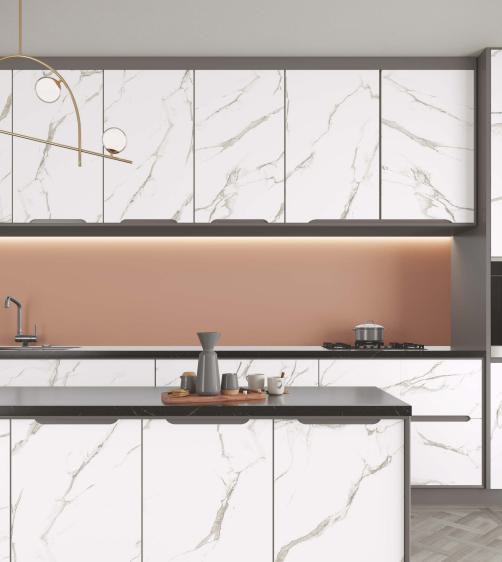 Smoke Statuario Marble & Stone Laminate 8x4 ft Texture 1 mm - CF 7067