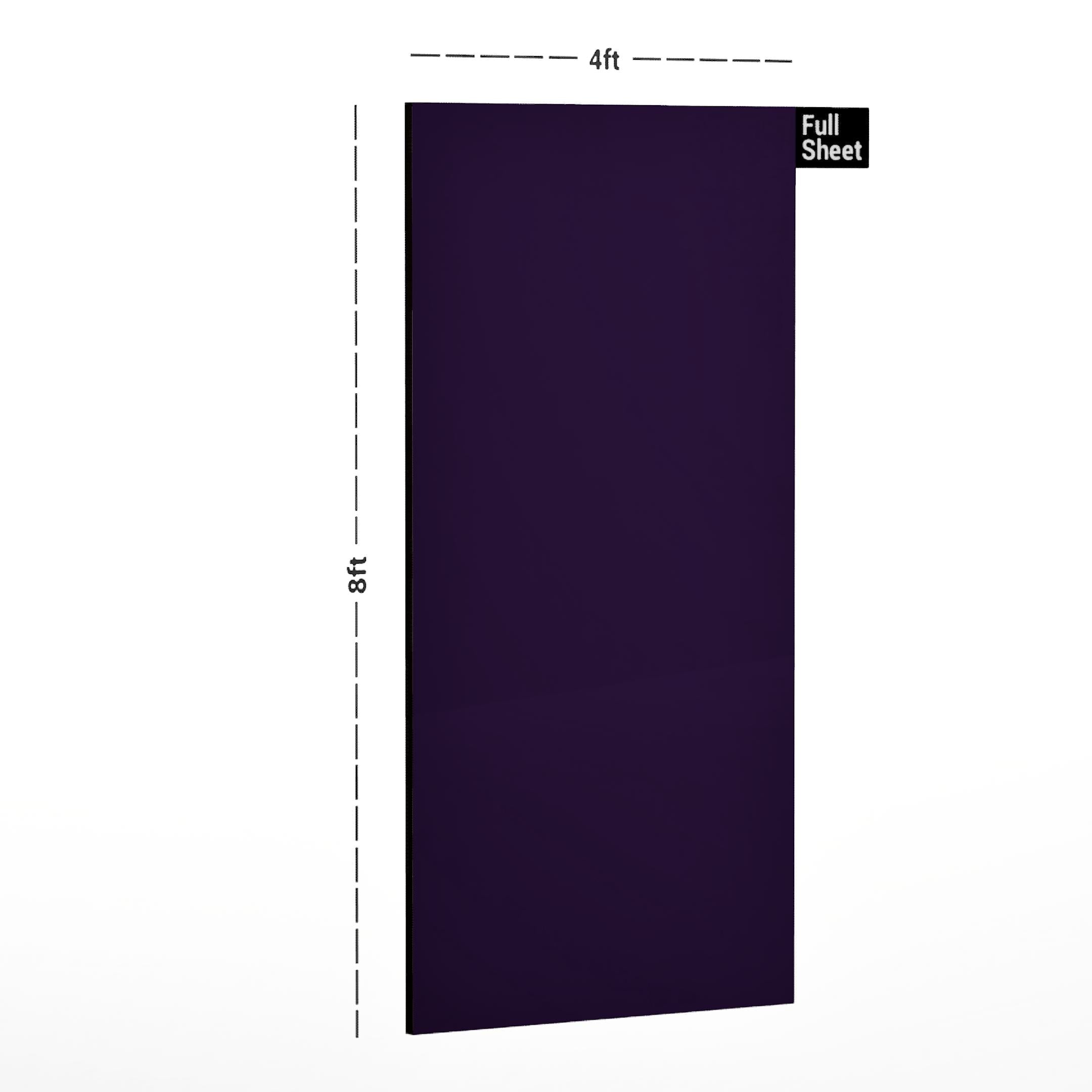 Black Currant Plain Laminate 8x4 ft Glossy 1 mm - DG 607