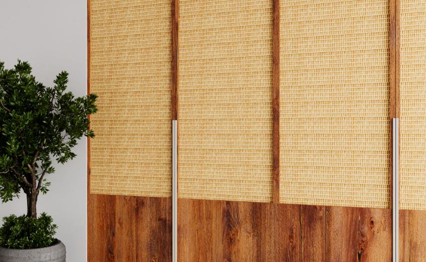 Bamboo Strip Fluted Laminate 8x4 ft Texture 0.8 mm - DG 8112