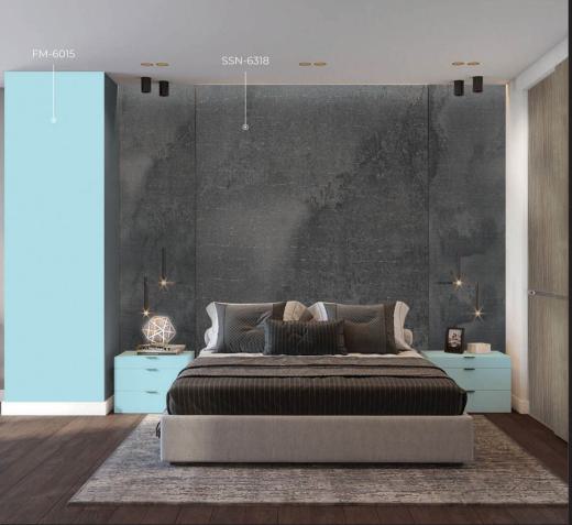 Blue Plain Laminate 8x4 ft Texture 0.8 mm - FM-6015 Arctic